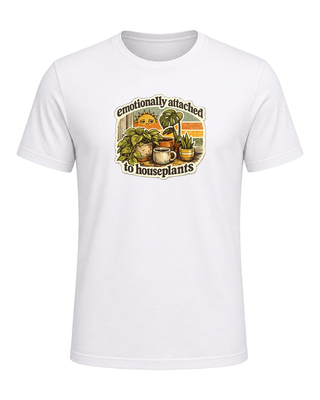 Emotionally Attached To Houseplants Tee — White