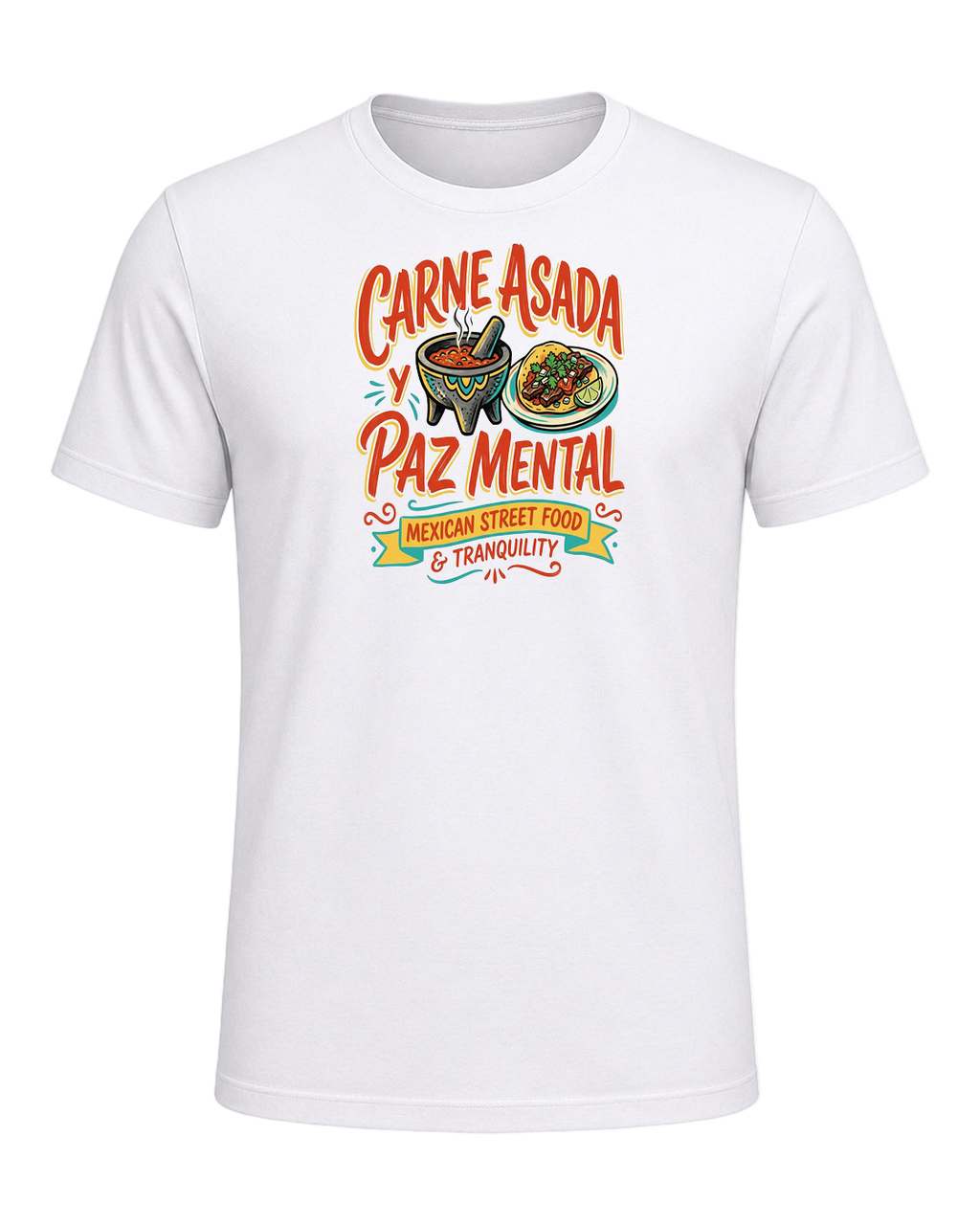CARNE ASADA Y PAZ MENTAL — White