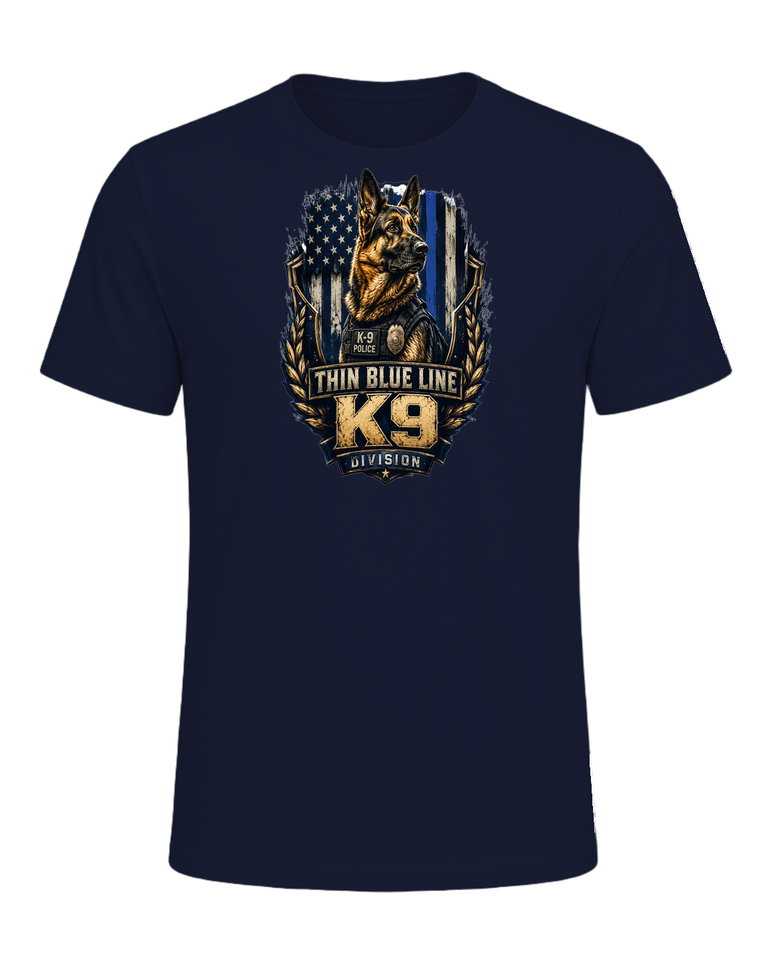 German Shepherd K9 Officer — Navy