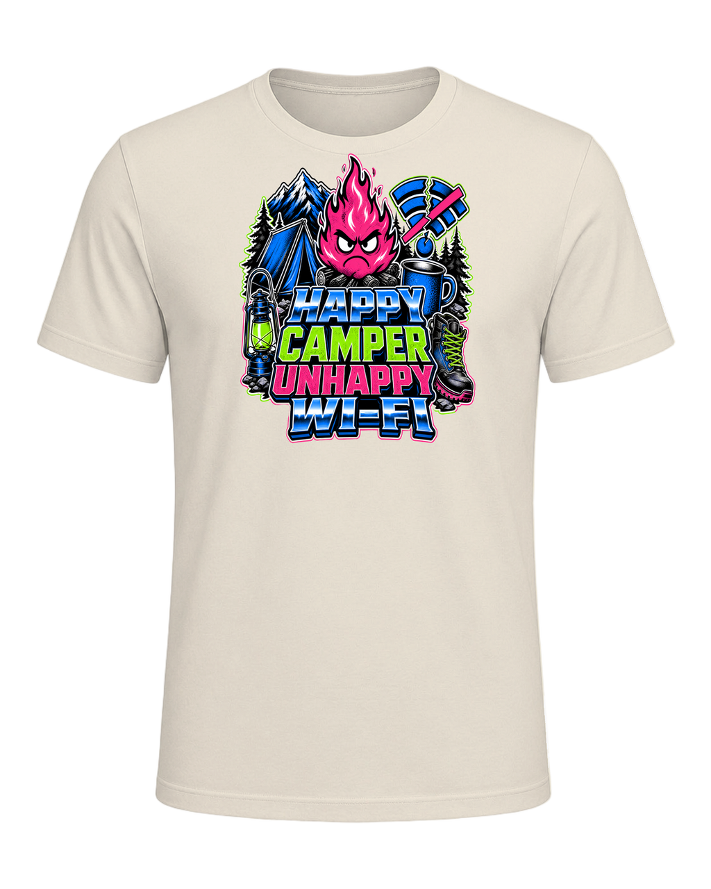 HAPPY CAMPER UNHAPPY WI-FI — Heather Prism Natural