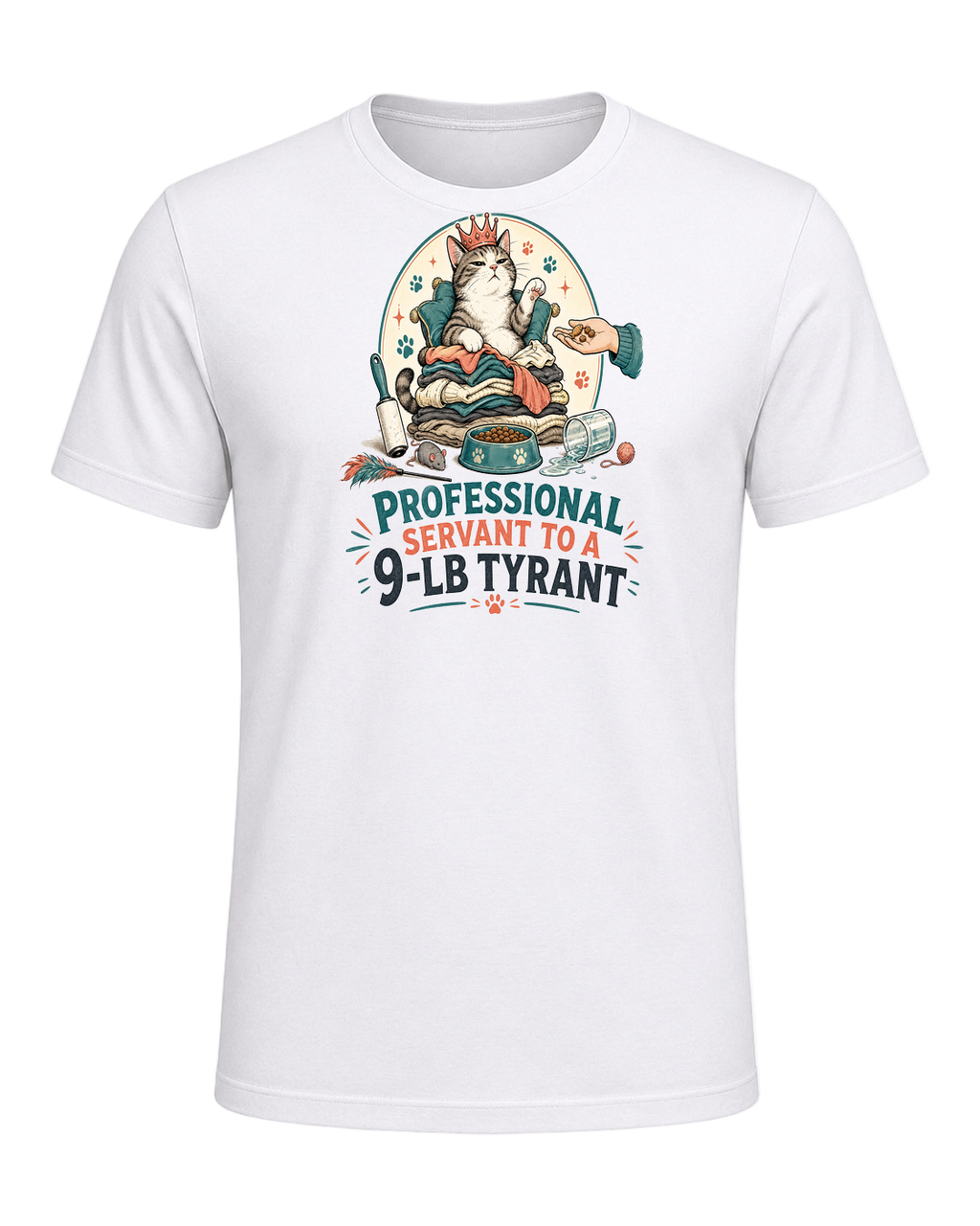 PROFESSIONAL SERVANT TO A 9-LB TYRANT — White