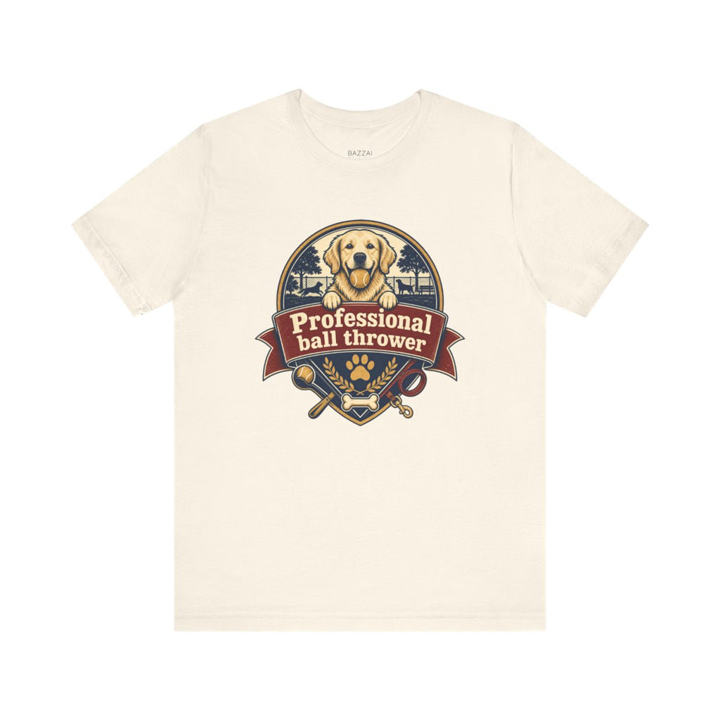 Dog Dad Gift T-Shirt — Professional Ball Thrower — dog mom t-shirt design