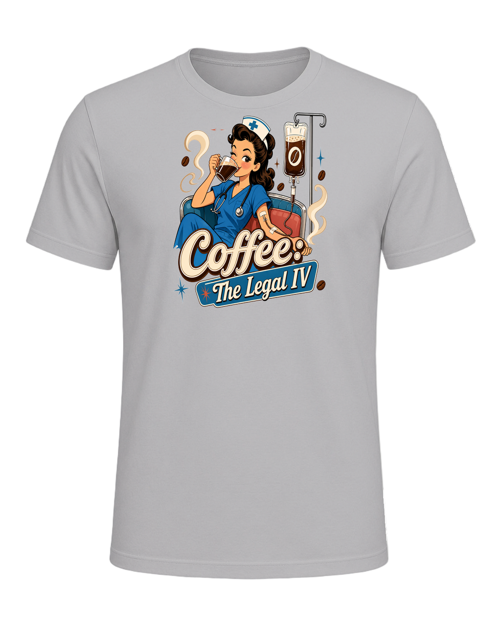 Nurse + Coffee — Athletic Heather