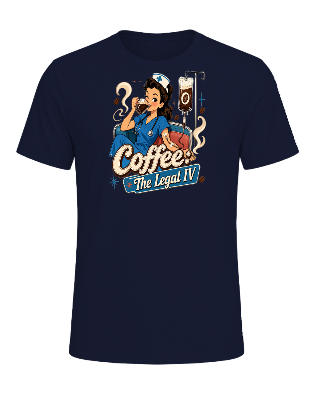 Nurse + Coffee — Navy