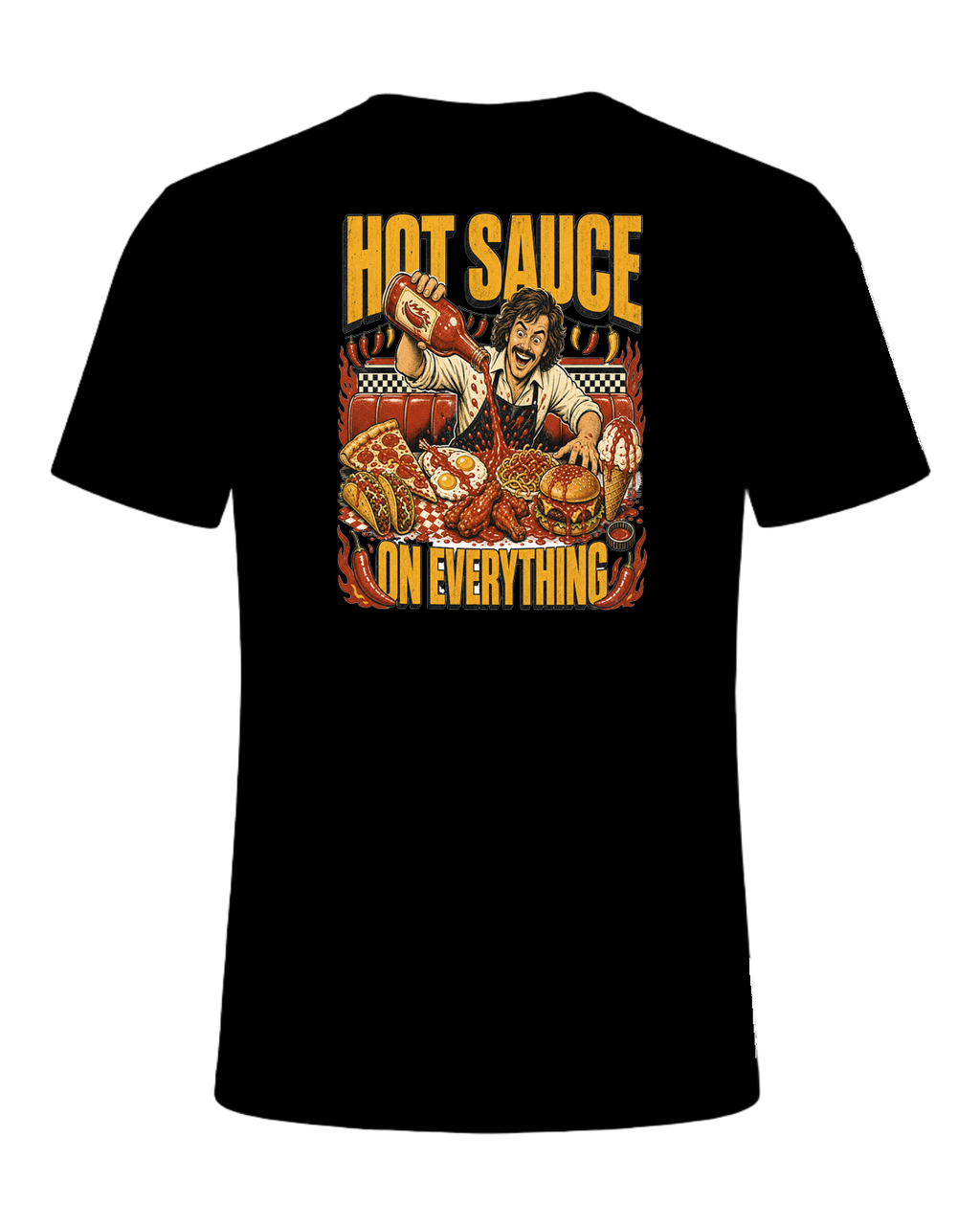 HOT SAUCE ON EVERYTHING — Black