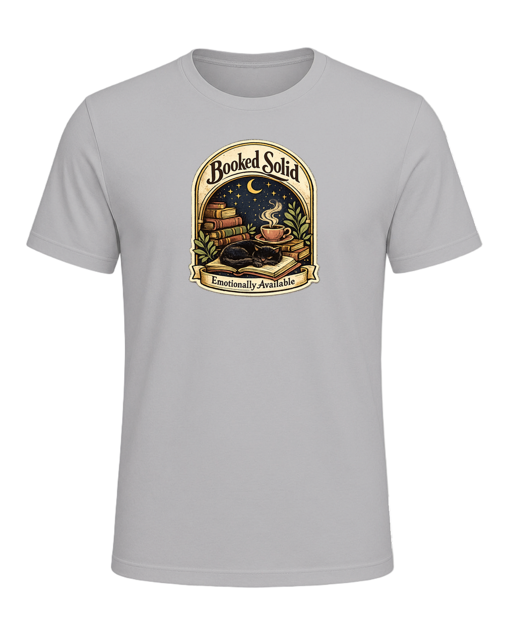 Booked Solid, Emotionally Available Tee — Athletic Heather