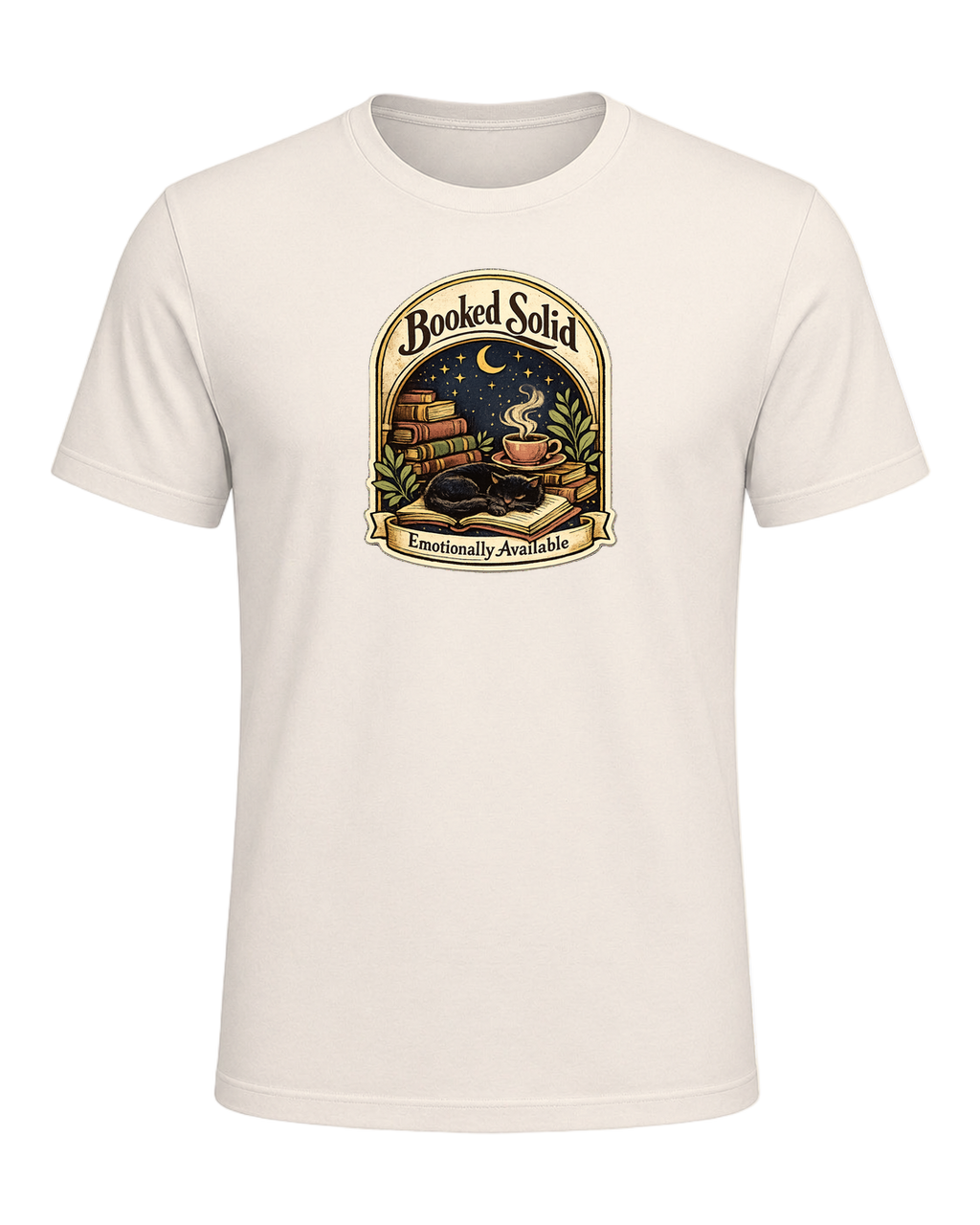 Booked Solid, Emotionally Available Tee — Natural