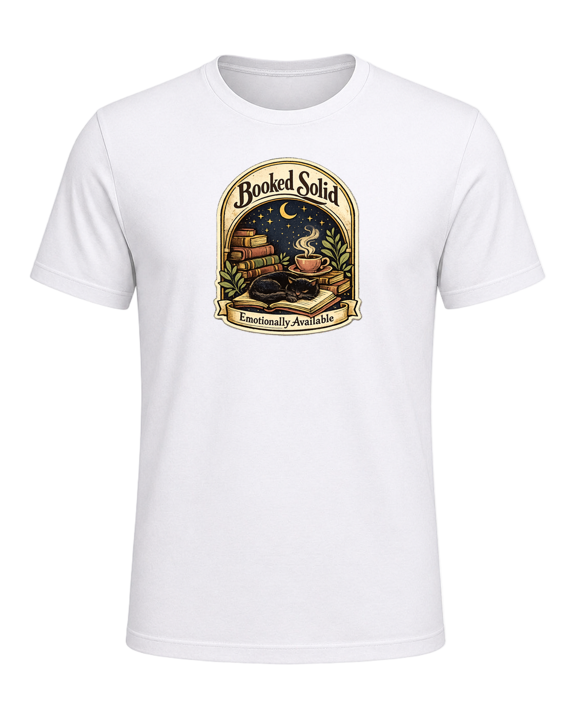 Booked Solid, Emotionally Available Tee — White