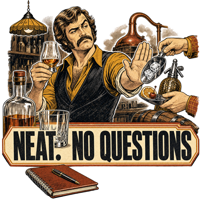 NEAT. NO QUESTIONS — Illustrated Art Tee