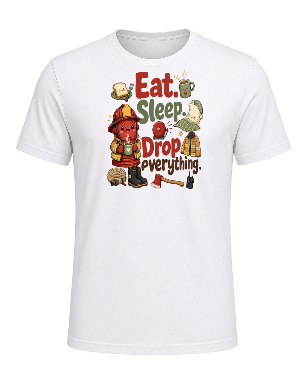 Eat. Sleep. Drop everything. — White