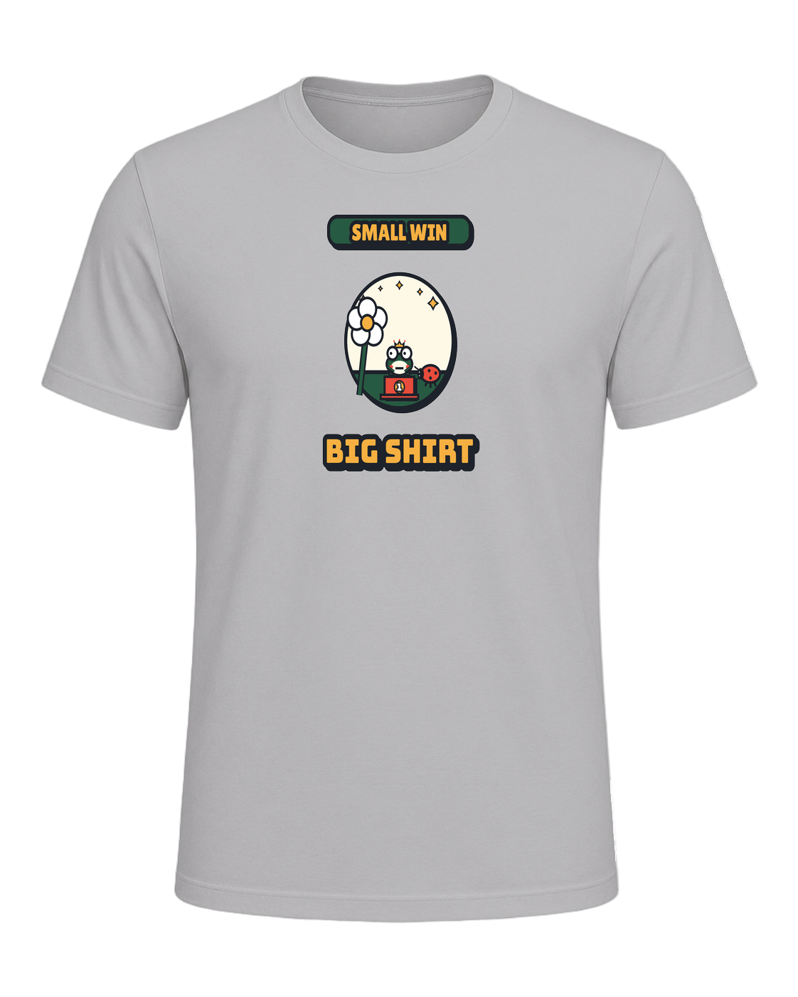 SMALL WIN BIG SHIRT — Athletic Heather