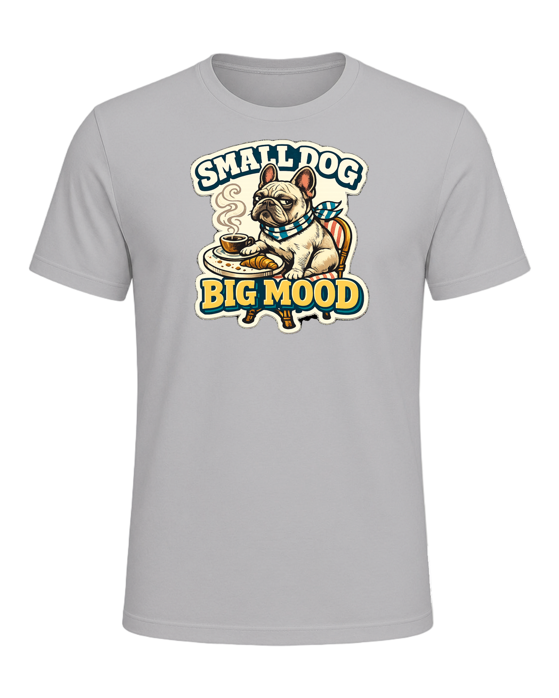 Small Dog Big Mood Tee — Athletic Heather