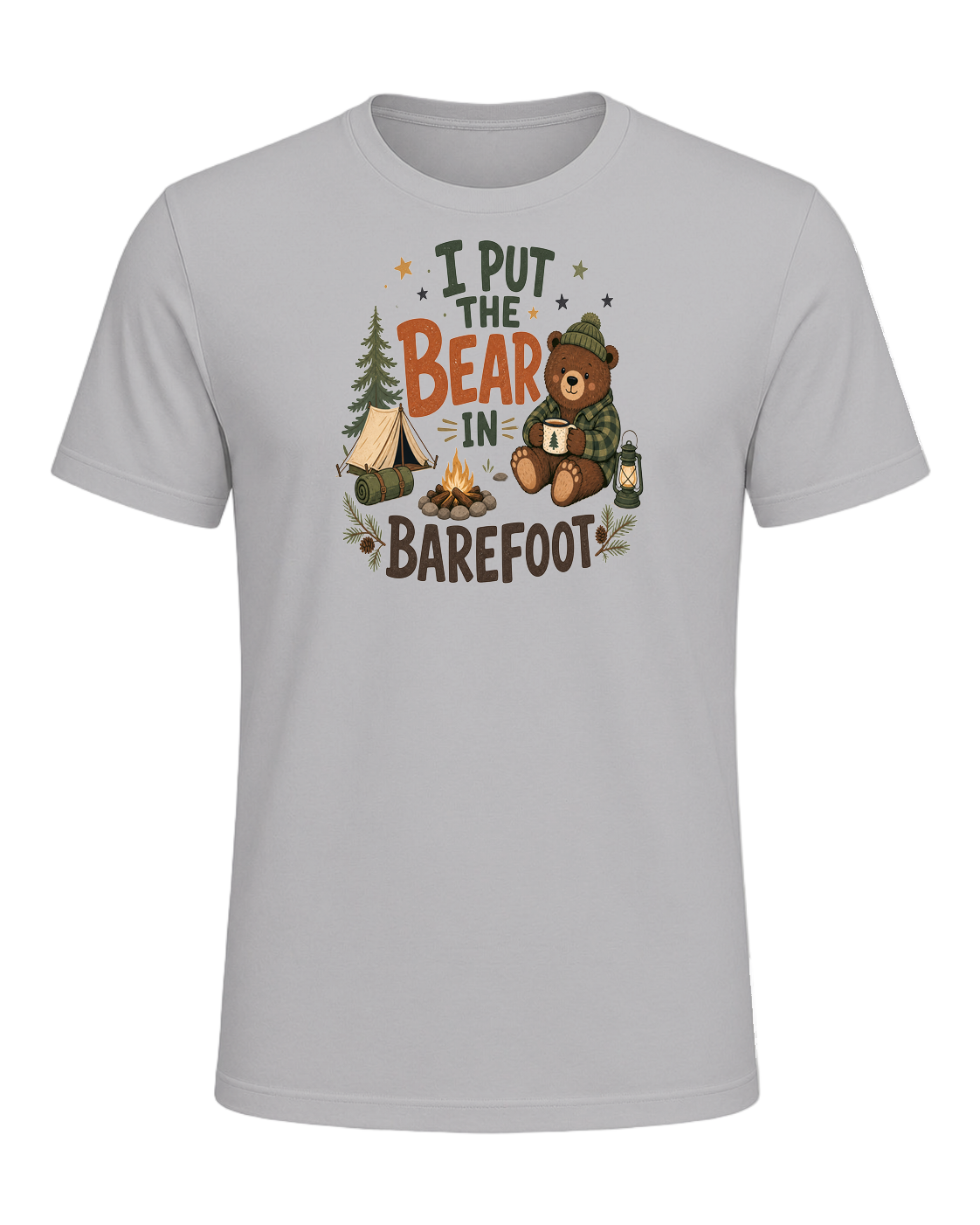 I PUT THE BEAR IN BAREFOOT — Athletic Heather