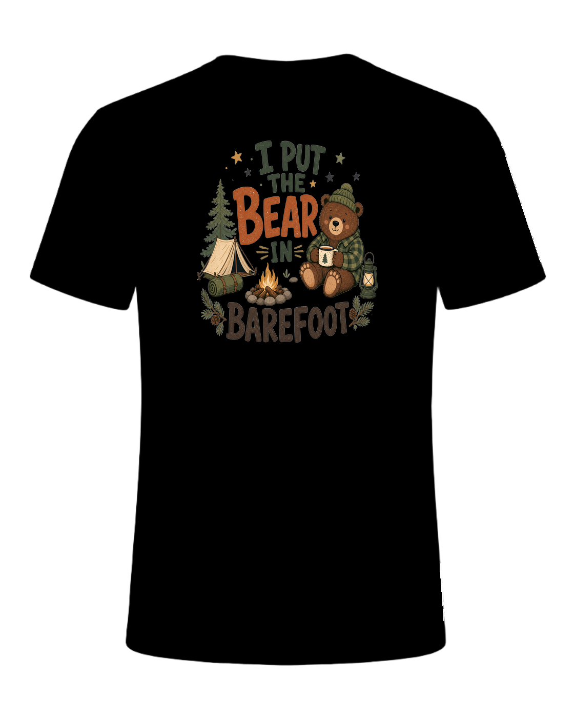 I PUT THE BEAR IN BAREFOOT — Black