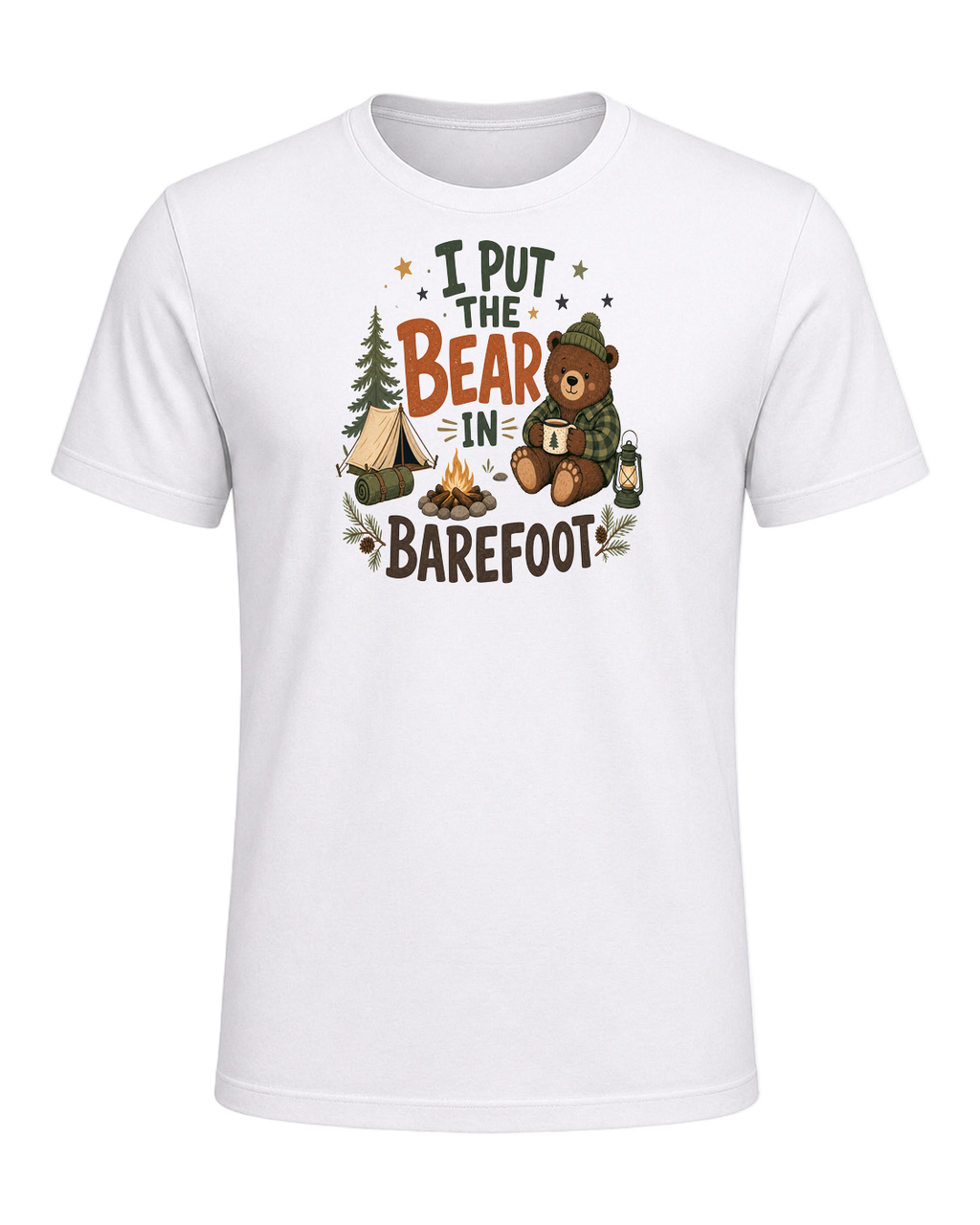 I PUT THE BEAR IN BAREFOOT — White