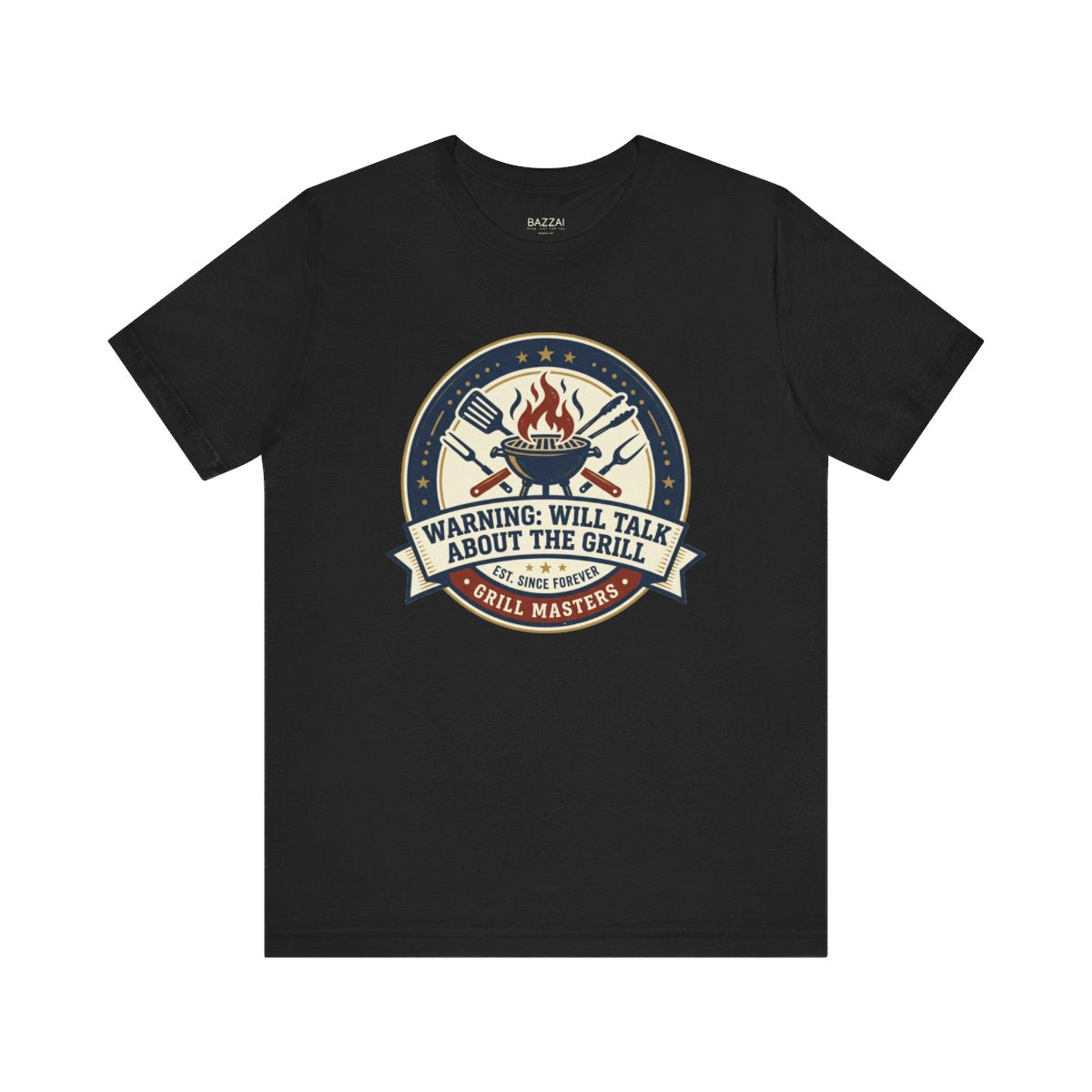 Funny BBQ T-Shirt — Warning: Will Talk About the Grill — t-shirt design