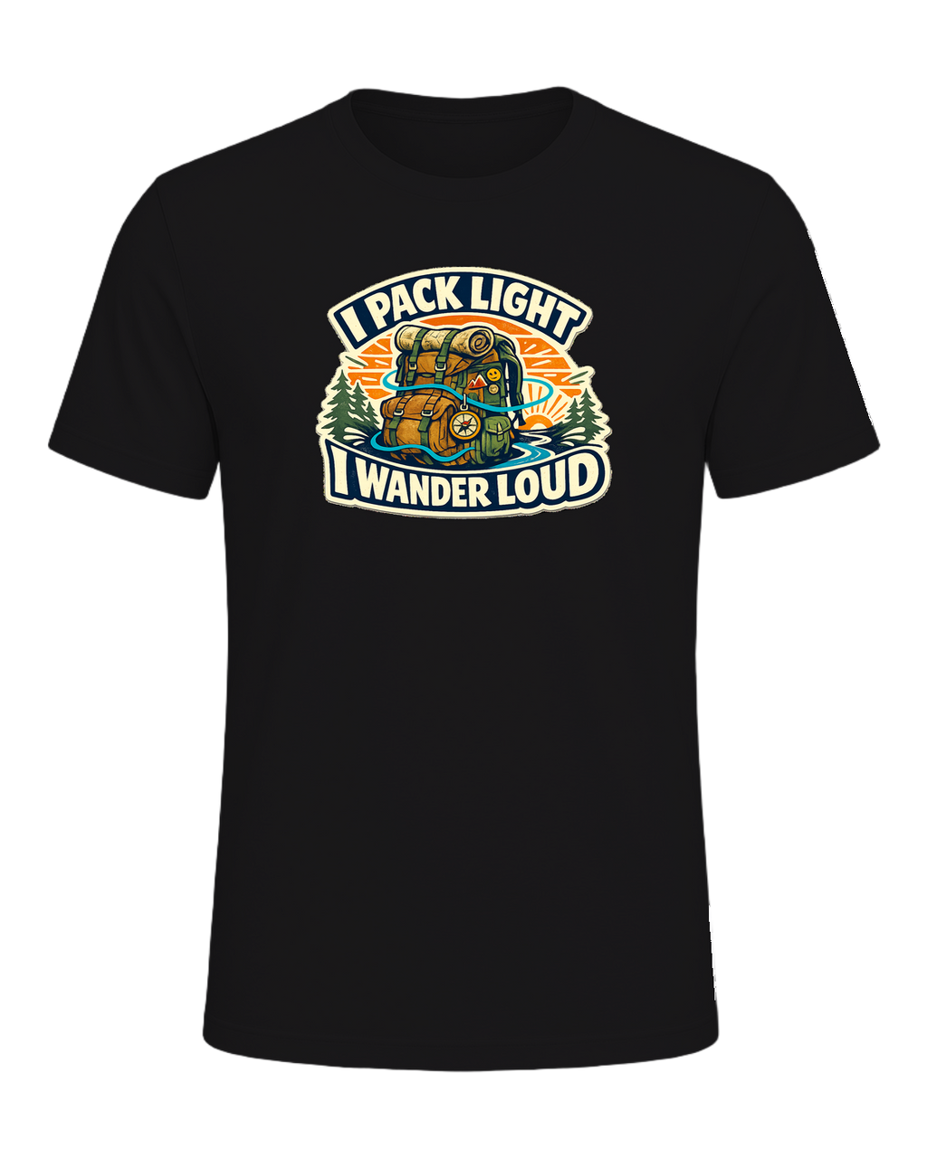 A bold travel wanderer tee for one-bag people who turn every trip into a story. — Dark Grey Heather