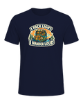 A bold travel wanderer tee for one-bag people who turn every trip into a story. — Navy