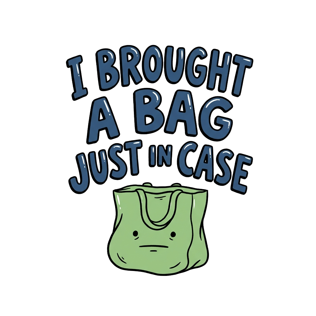I BROUGHT A BAG JUST IN CASE
