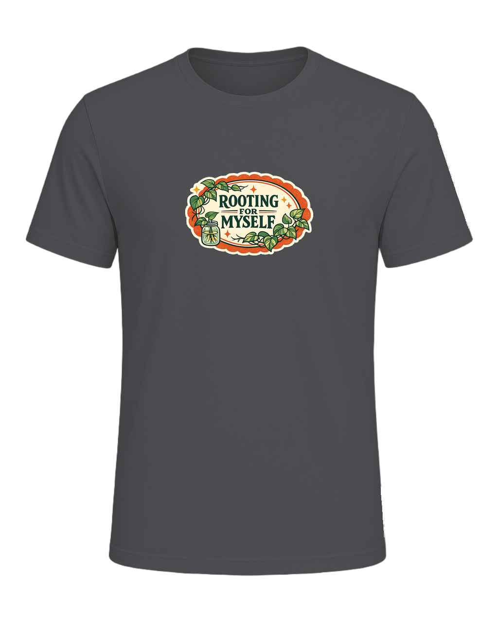 Rooting For Myself Tee — Asphalt
