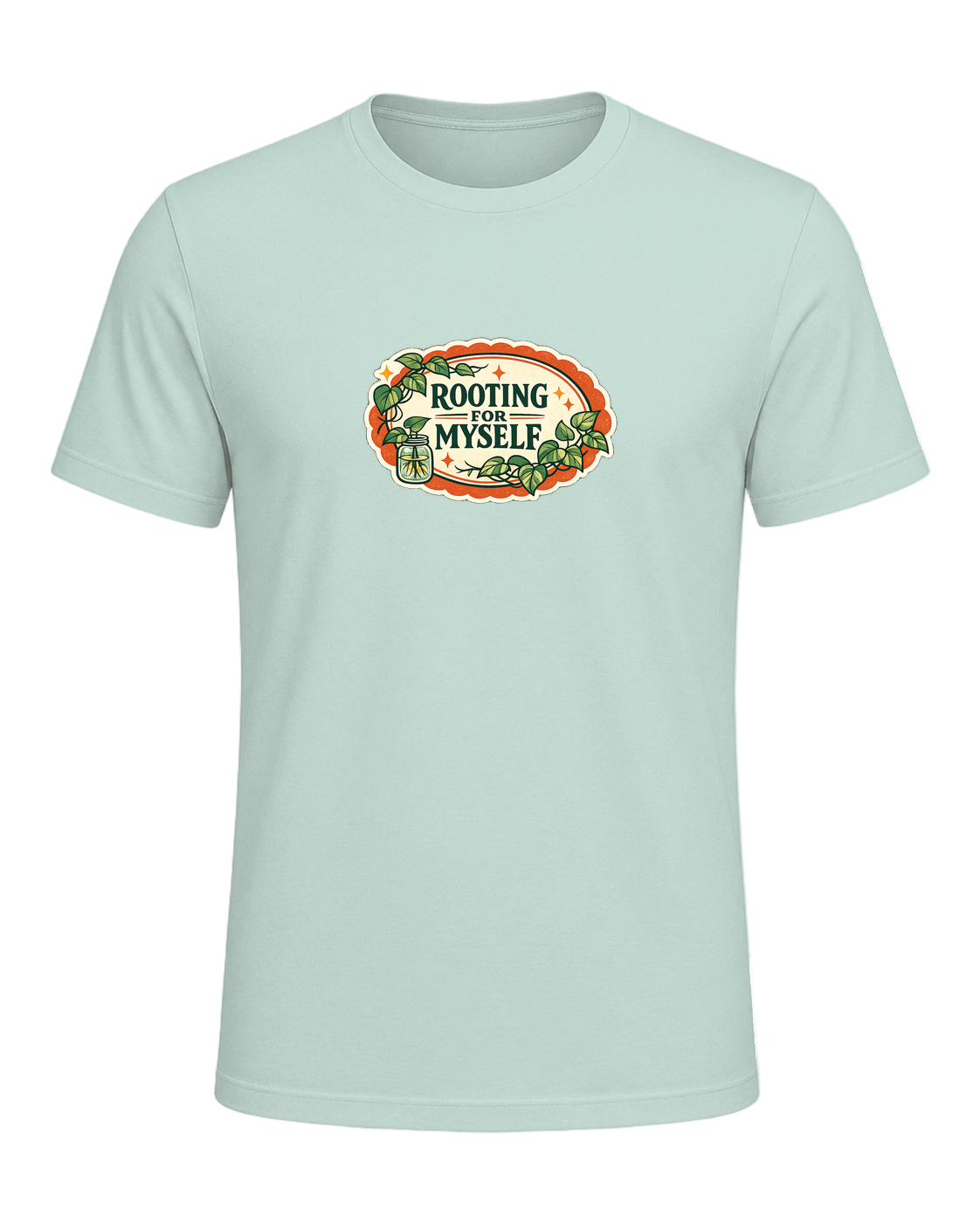 Rooting For Myself Tee — Heather Prism Mint