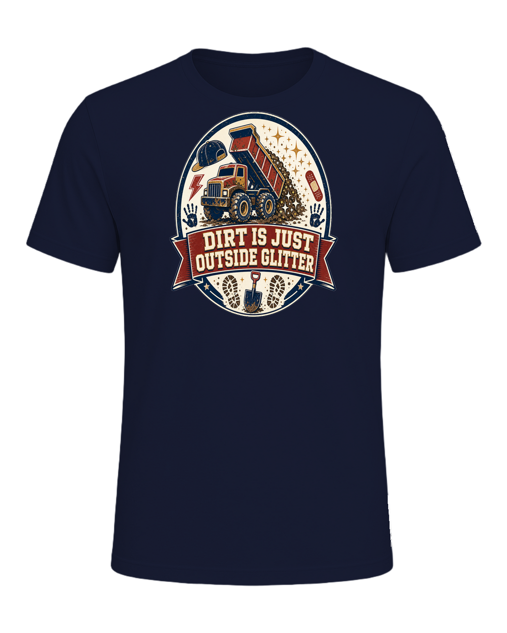 Dirt is just outside glitter — Navy