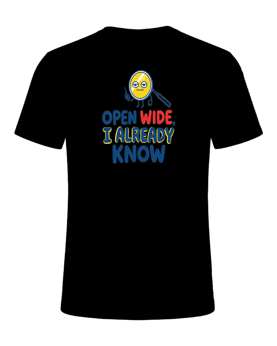 Open wide, I already know — Black
