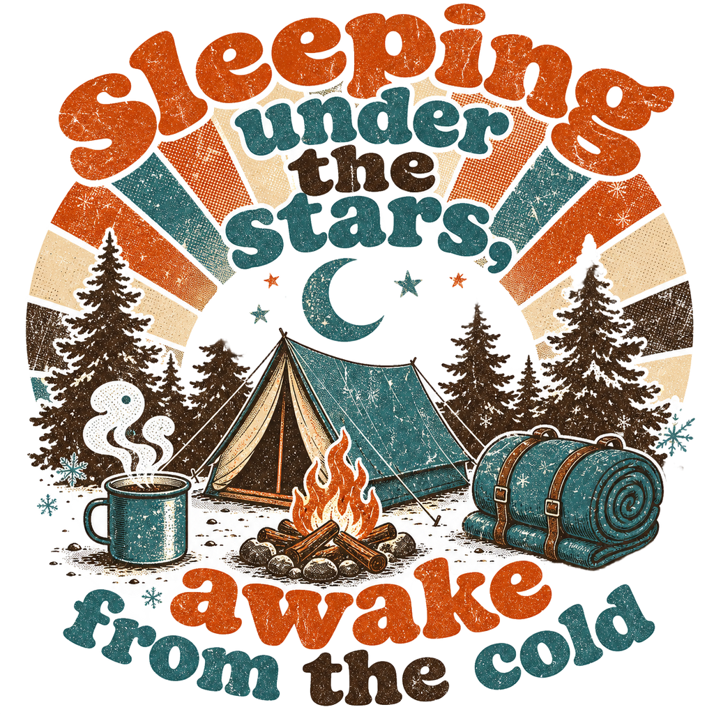 sleeping under the stars, awake from the cold