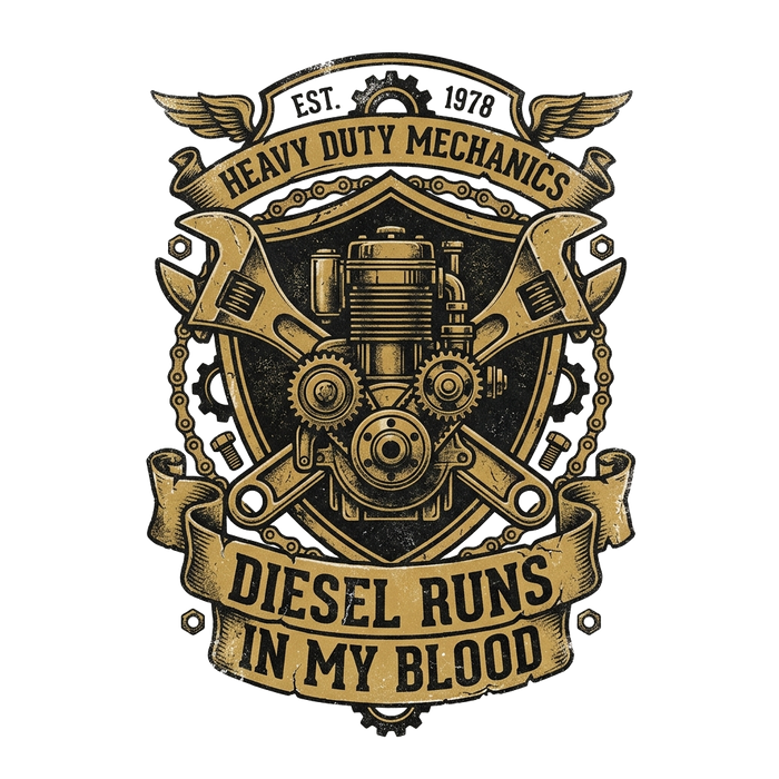 Diesel Runs in My Blood - Vintage Wrench