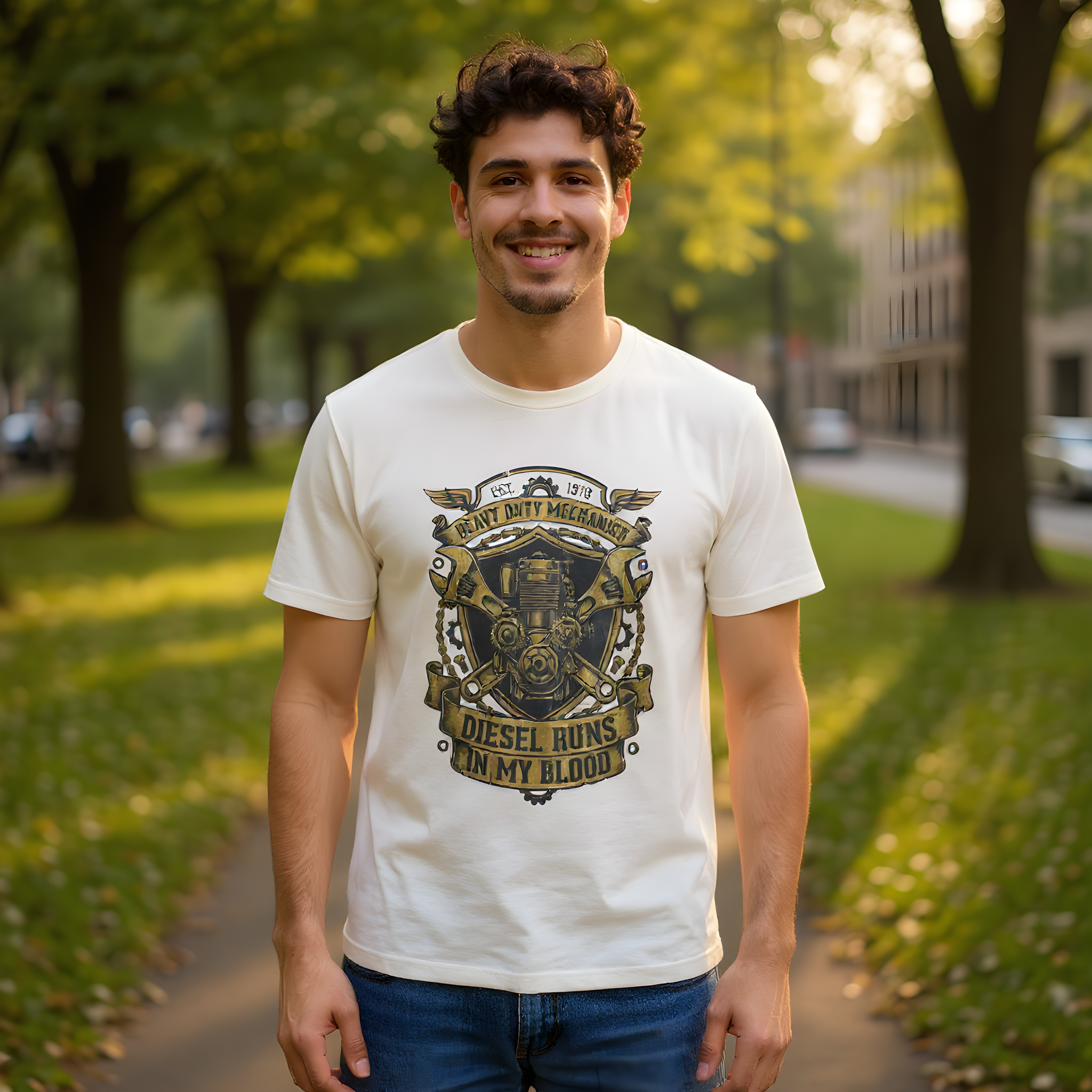 Diesel Tech T-Shirt — Grease, Torque and Long Days — t-shirt design