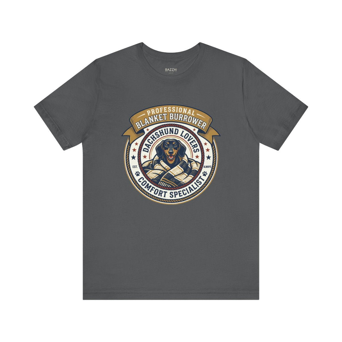 Dog Lover Gift T-Shirt — Professional Blanket Burrower — dachshund t-shirt design