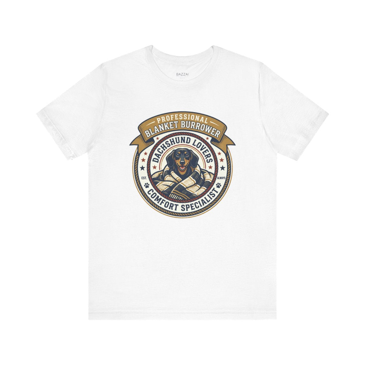Dog Lover Gift T-Shirt — Professional Blanket Burrower — dachshund t-shirt design