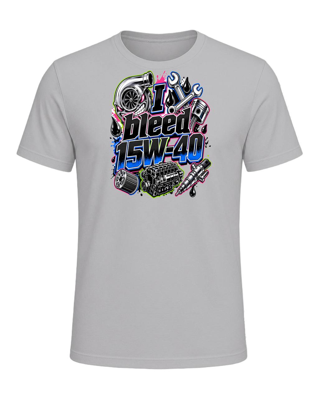 I bleed 15W-40 — Athletic Heather