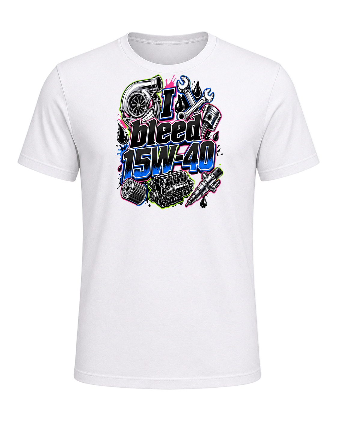 I bleed 15W-40 — White