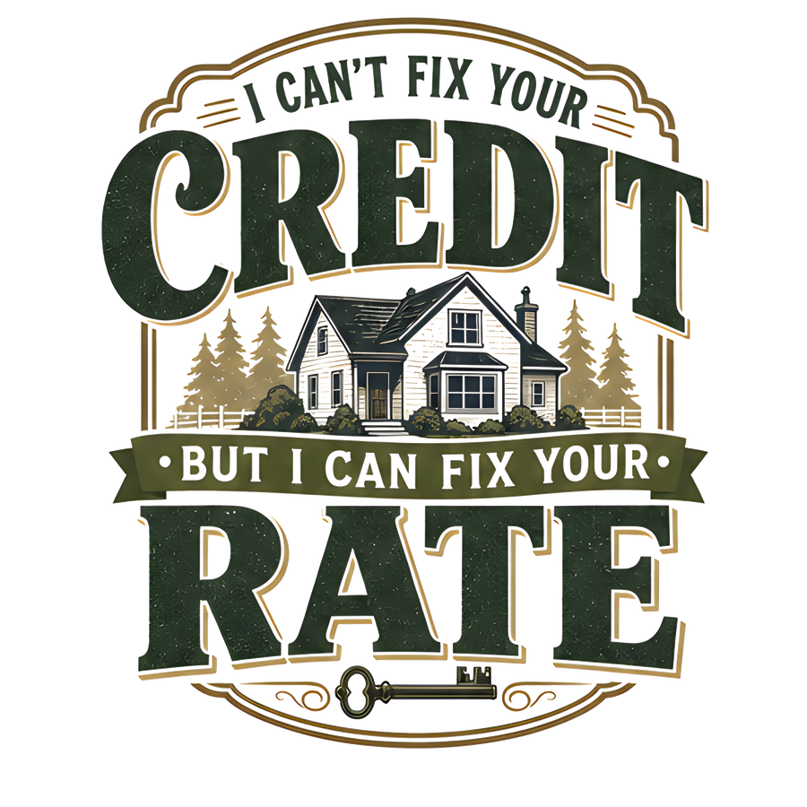 I CAN'T FIX YOUR CREDIT BUT I CAN FIX YOUR RATE (Sign Tee)