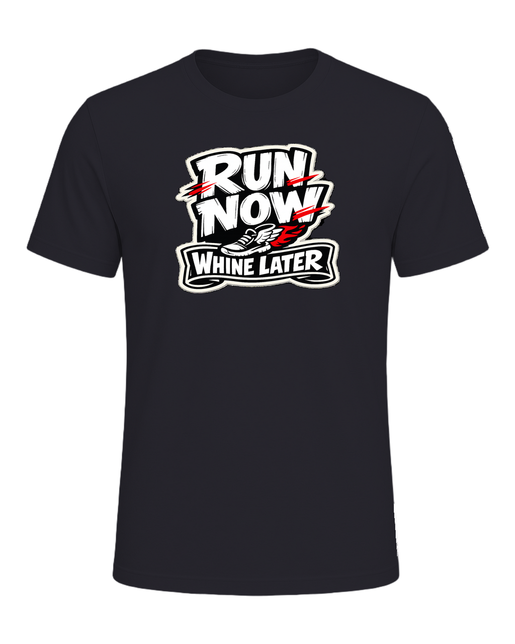 A loud runner tee for people who complain through the miles and still show up. — Dark Grey
