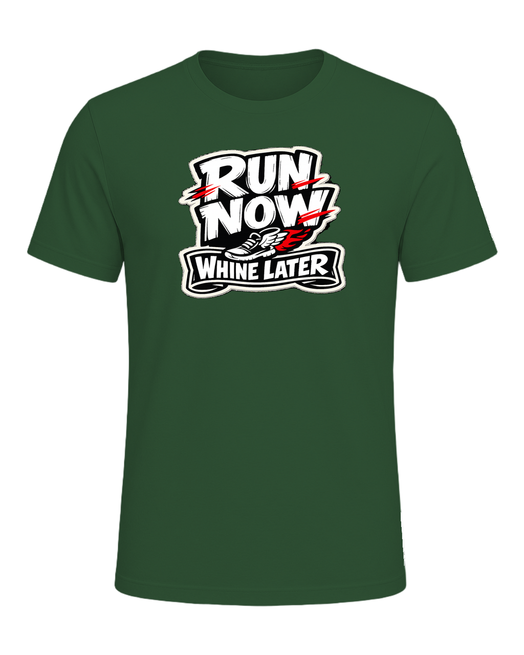 A loud runner tee for people who complain through the miles and still show up. — Evergreen