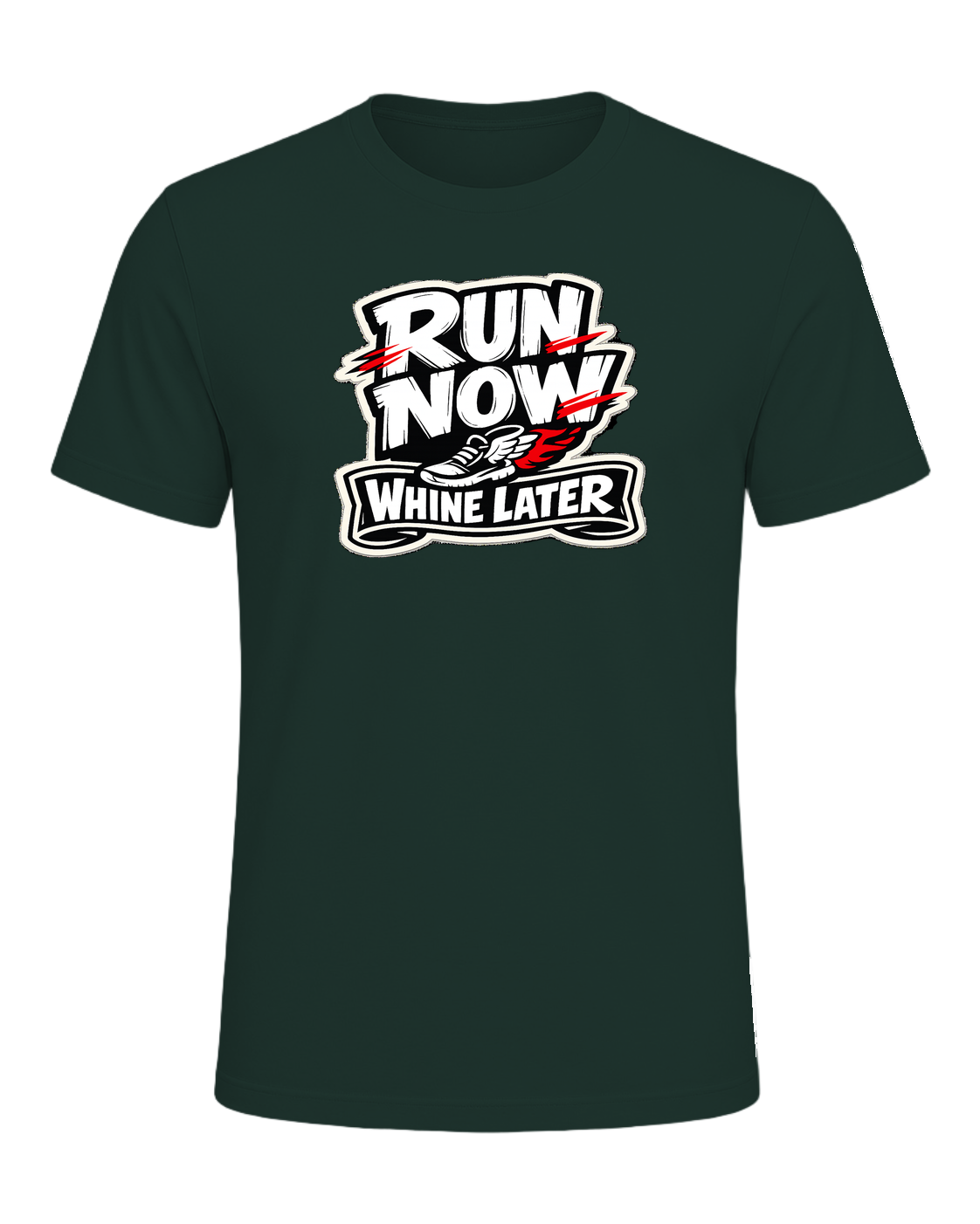 A loud runner tee for people who complain through the miles and still show up. — Forest