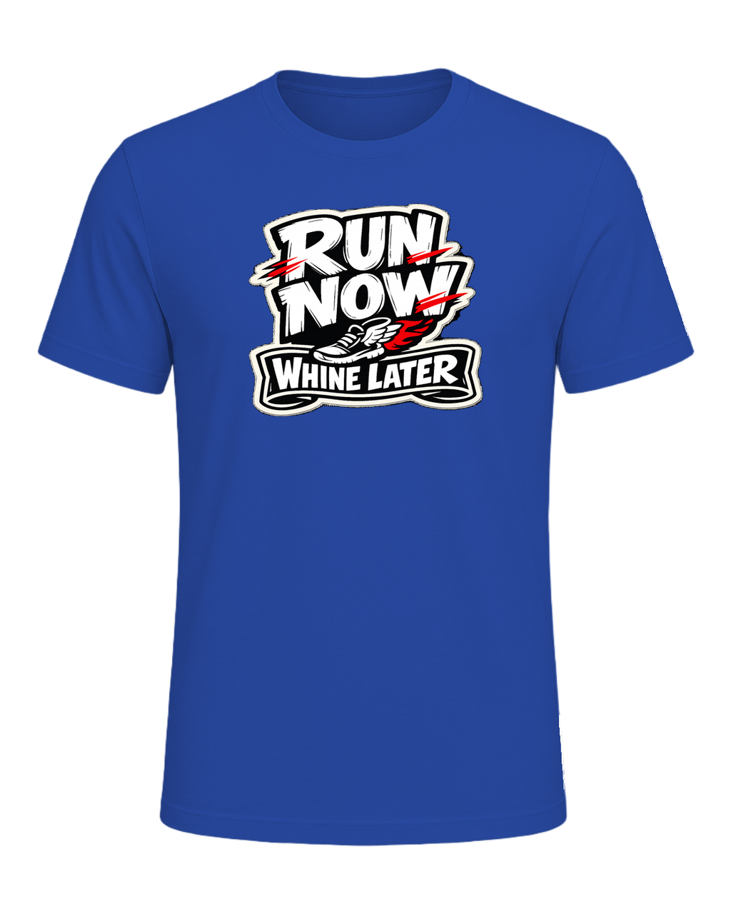 A loud runner tee for people who complain through the miles and still show up. — True Royal