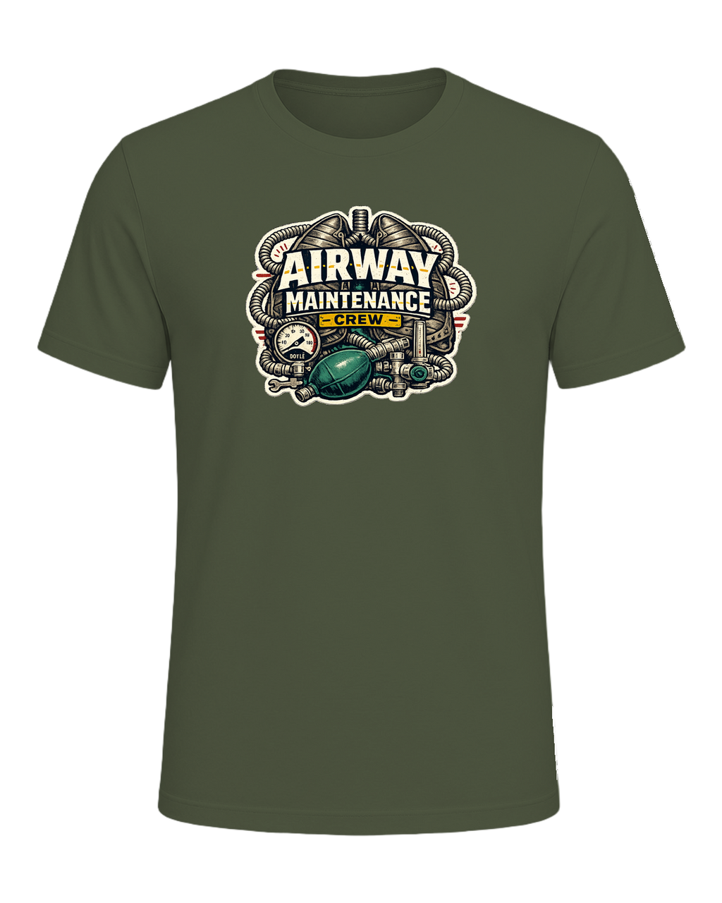Airway Maintenance Crew Tee — Military Green