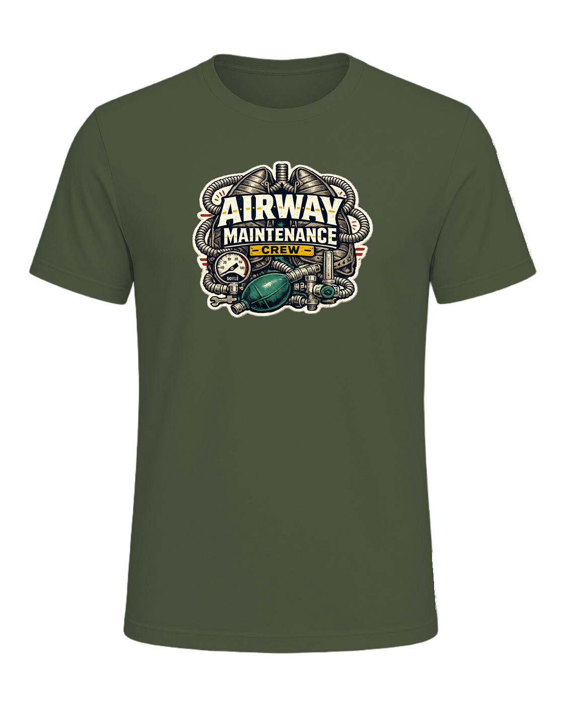 Airway Maintenance Crew Tee — Military Green