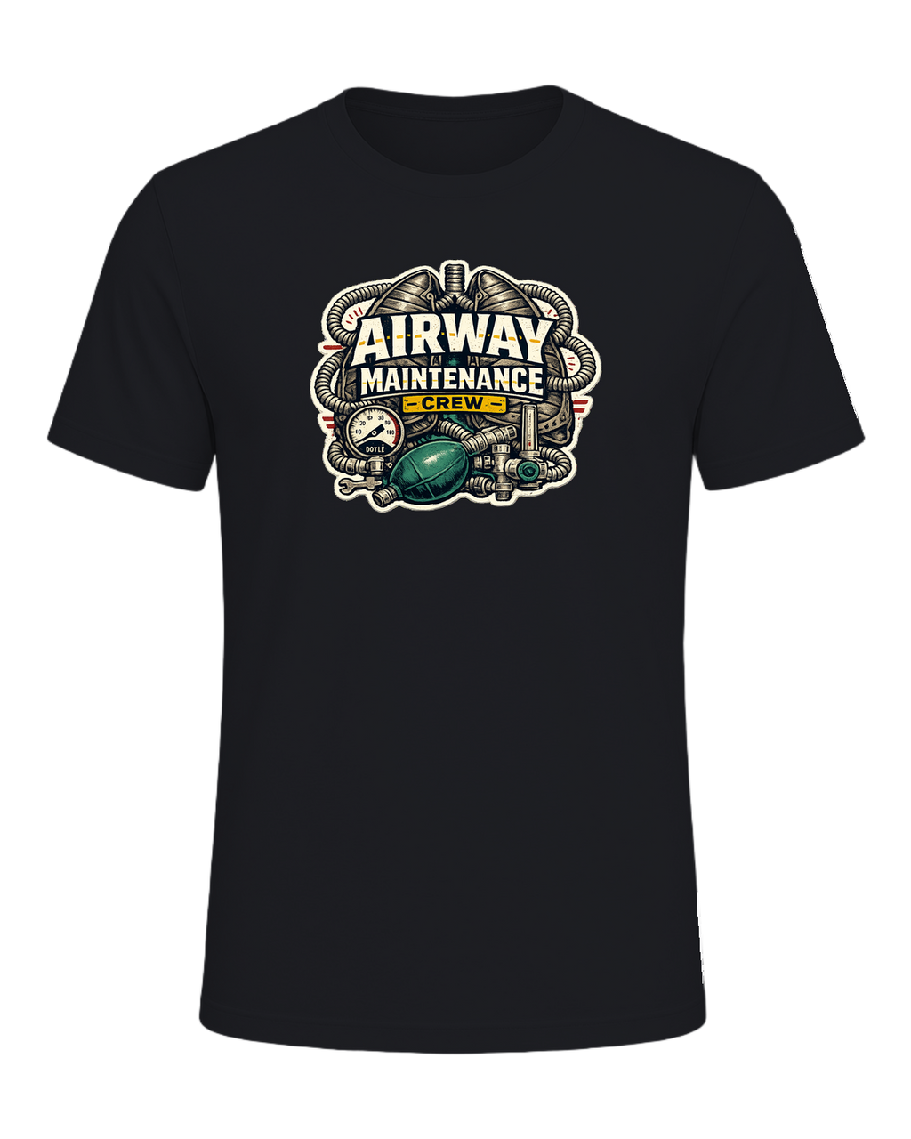 Airway Maintenance Crew Tee — Vintage Black