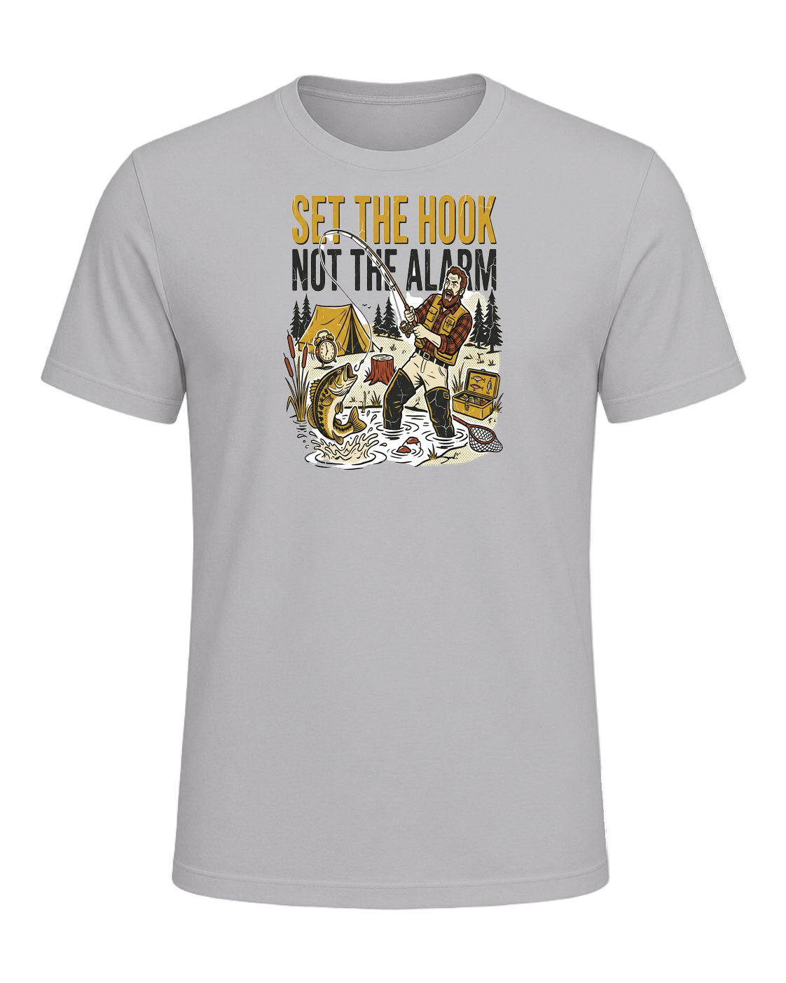 SET THE HOOK NOT THE ALARM — Athletic Heather