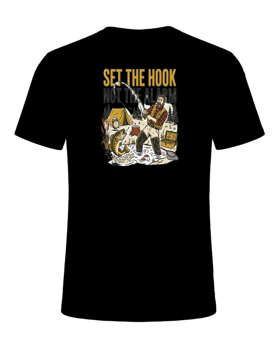 SET THE HOOK NOT THE ALARM — Black