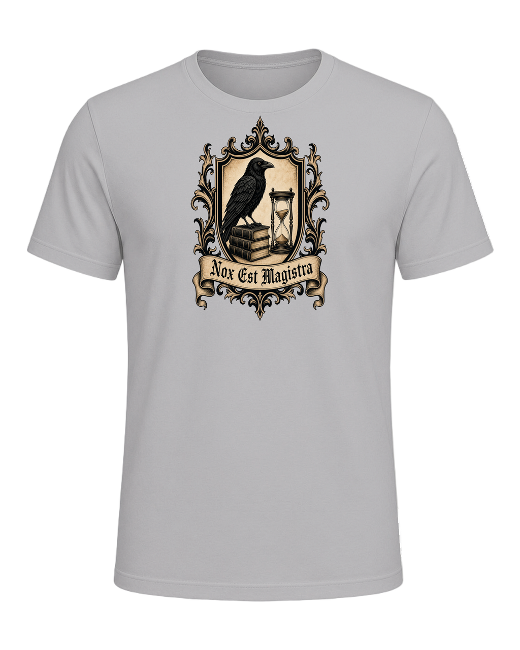 Latin Motto Crest — Athletic Heather