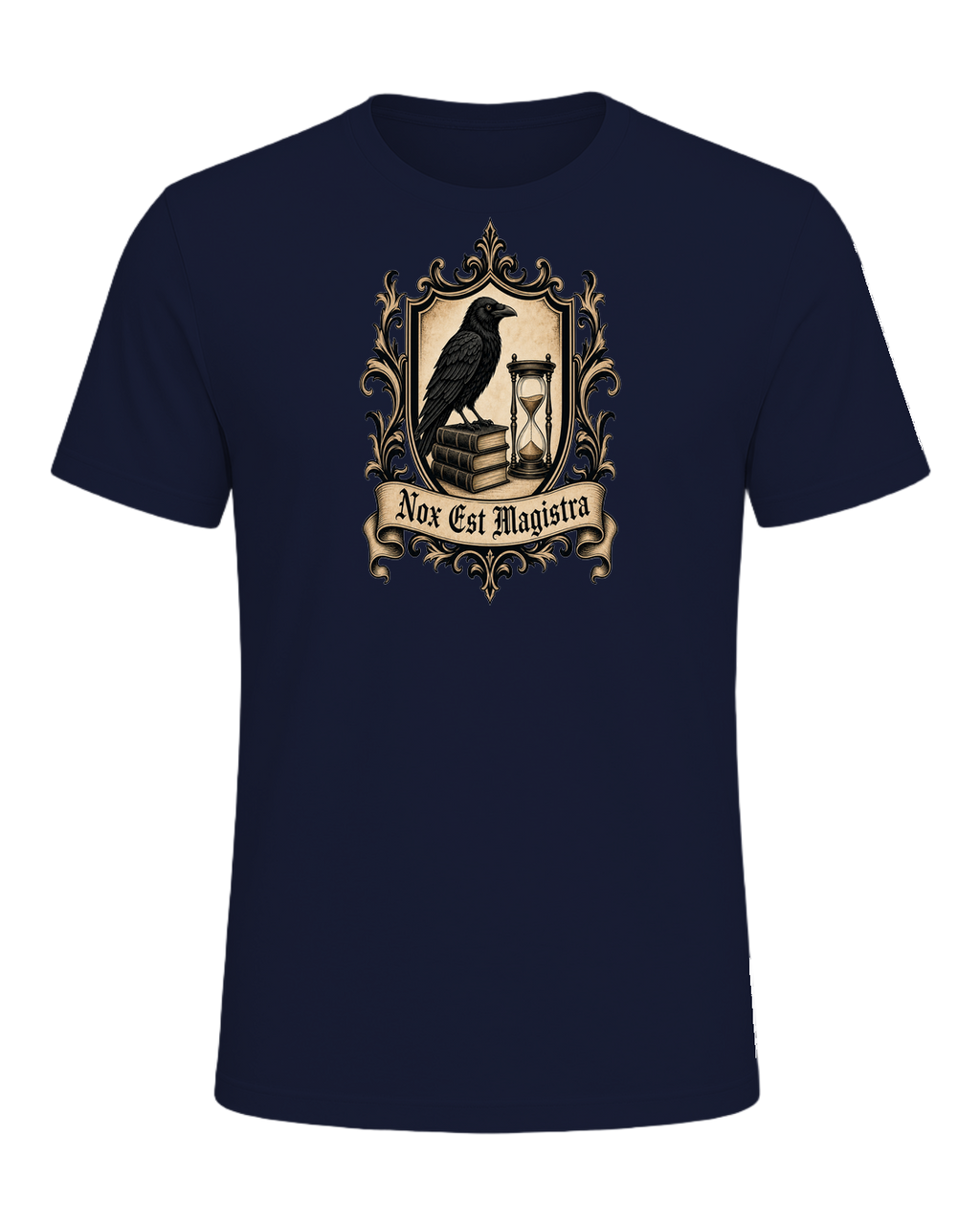 Latin Motto Crest — Navy