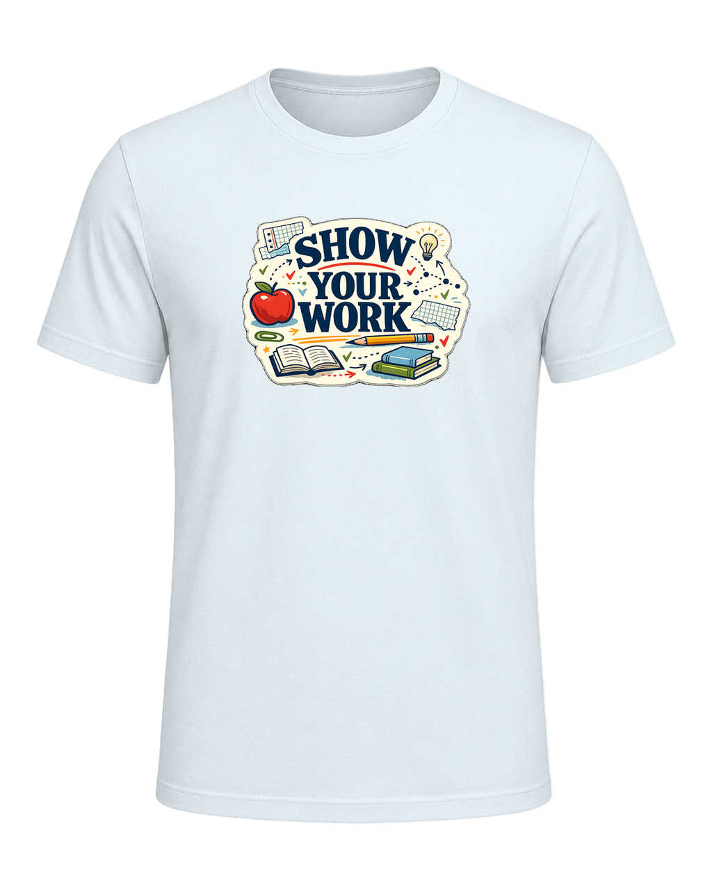 Show Your Work Tee — Heather Ice Blue