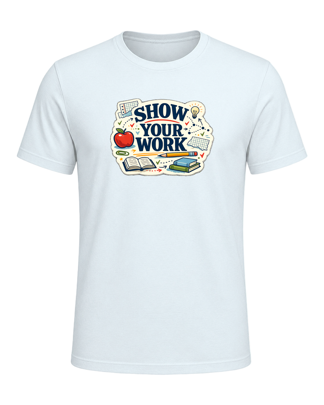 Show Your Work Tee — Heather Ice Blue