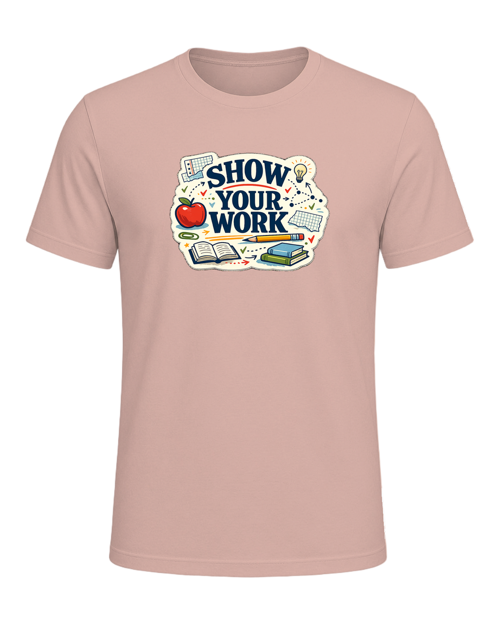 Show Your Work Tee — Heather Prism Peach
