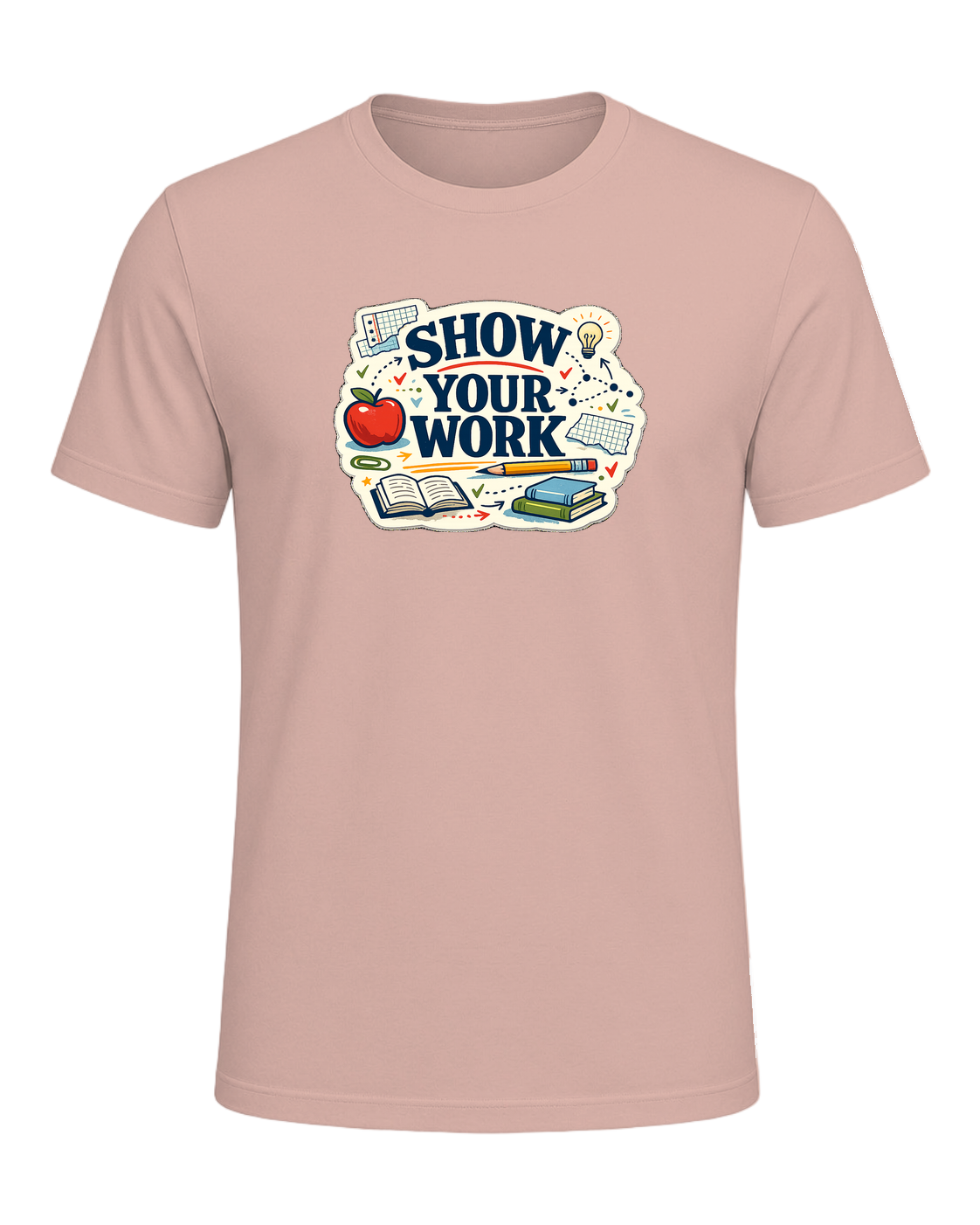Show Your Work Tee — Heather Prism Peach